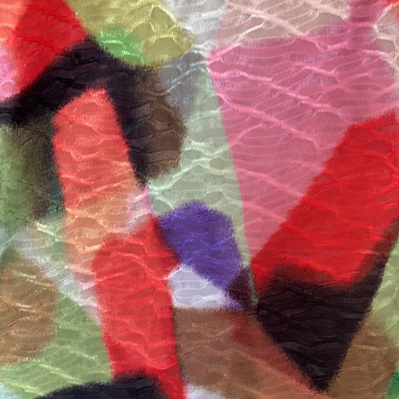 3/$45 Alfred Dunner abstract colorful print top embellished neckline casual PM - Picture 11 of 17